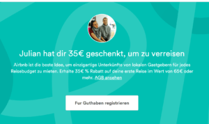 airbnb Gutschein