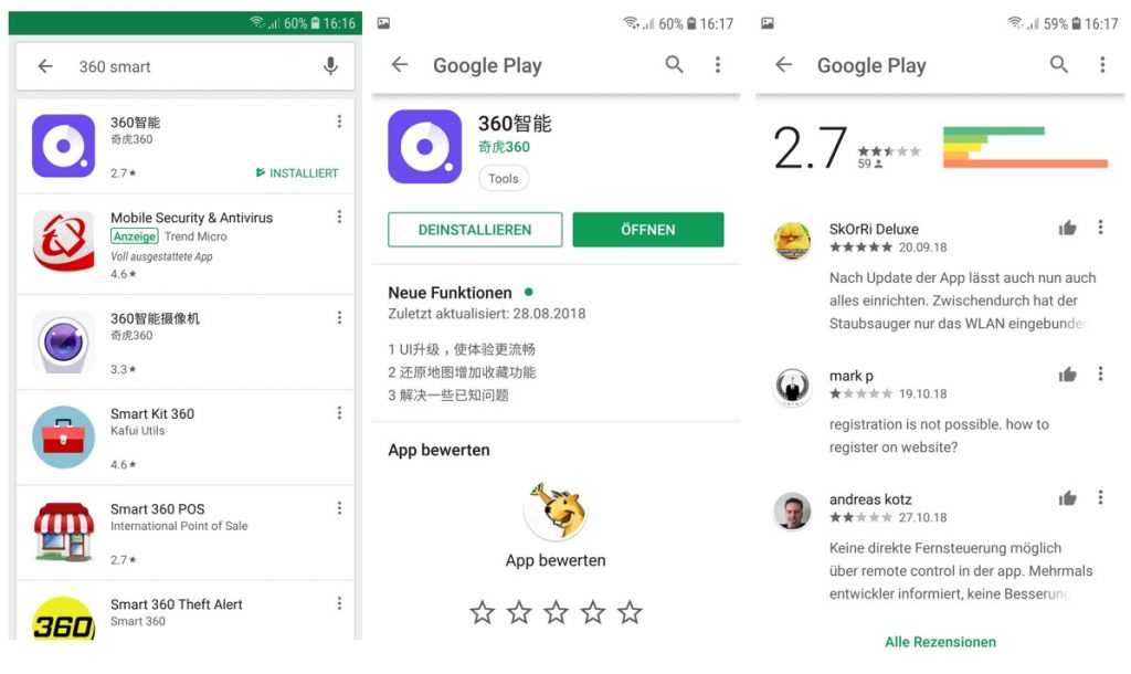 360 smart App im Google Play Store