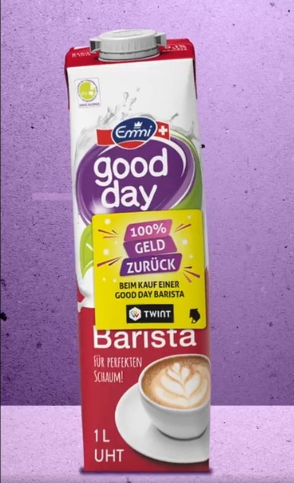 Emmi good day Barista Milk (laktosefrei) – 100% Geld zurück