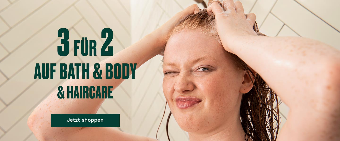 3 für 2 auf Bath & Body & Haircare bei THE BODY SHOP