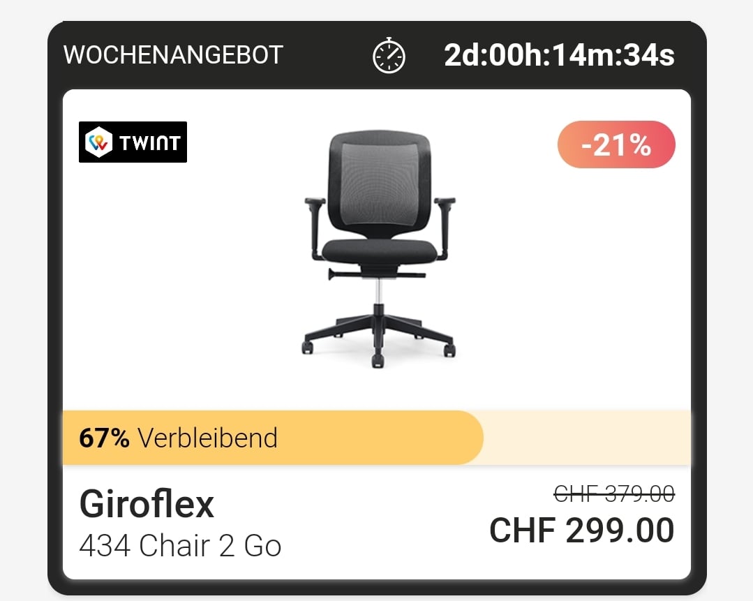 Giroflex 434 chair 2go bei Twint