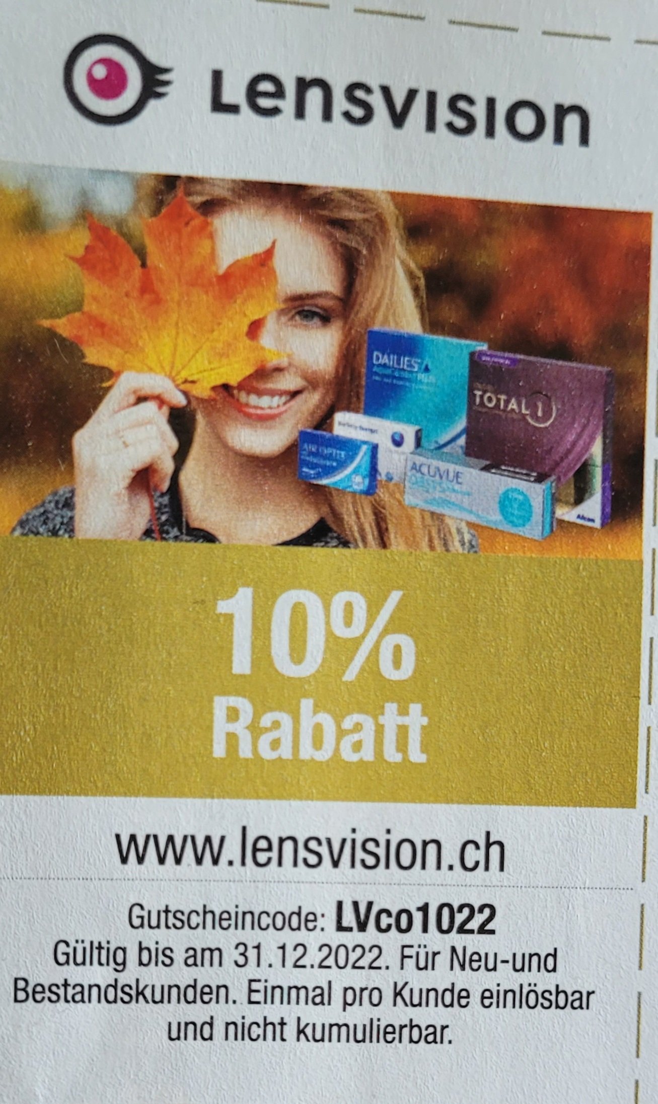 10% für Neukunden bei Lensvision