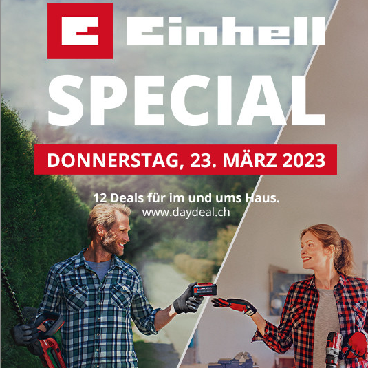 Einhell-Special bei DayDeal.ch – 12 Schnäppchen für im und ums Haus