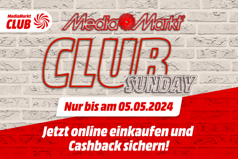 Club Sunday bei MediaMarkt: Als Club Kunde bei jedem Einkauf bis CHF 210.- als Gutschein obendrauf