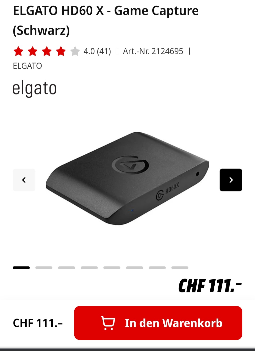 ELGATO HD60 X – Game Capture