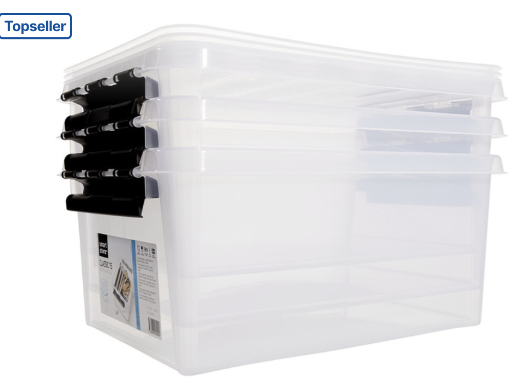 (Abholung) SmartStore Hobbyboxen mit Deckel | 40 × 30 × 18 cm | 15 l | 3 Stück bei Jumbo