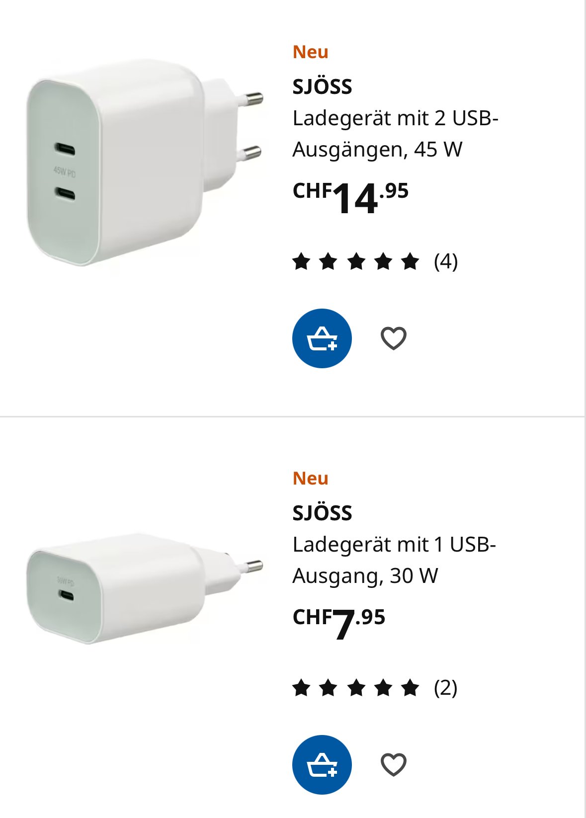 Günstige USB-C Ladegeräte NEU bei IKEA