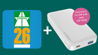 Autobahnvignette 2026 + EVENERGY Power Bank 10000 mAh im PostShop