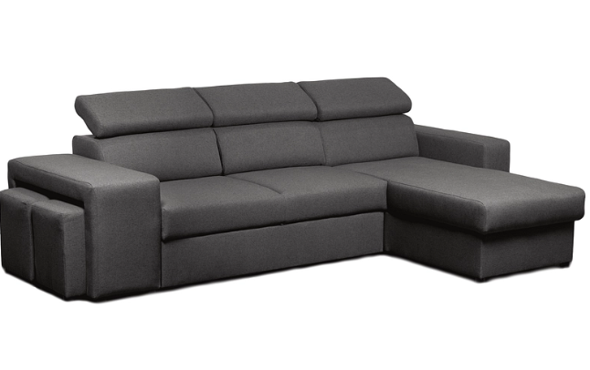 Ecksofa TENERIFE Stoff mit einer Liegefunktion und Aufräumkasten inkl. Lieferung und Montage bei Conforama