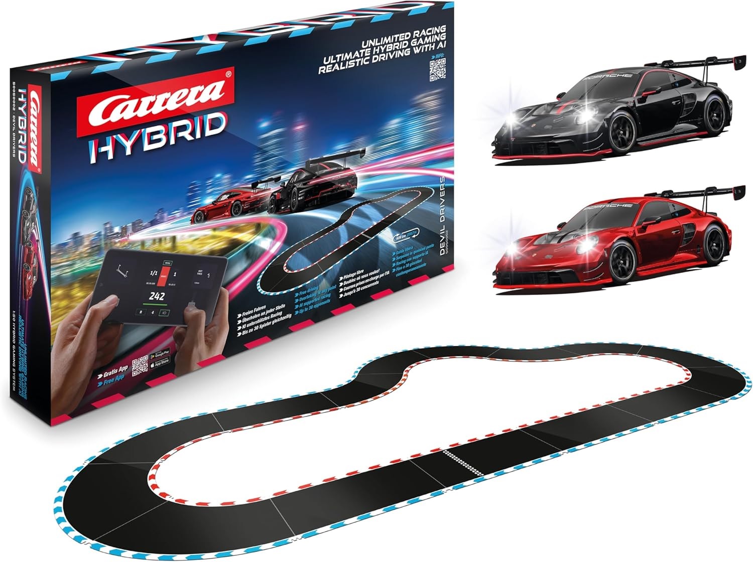 Carrera Hybrid-Set Devil Drivers (2x Porsche 911 GT3 R) zum Bestpreis
