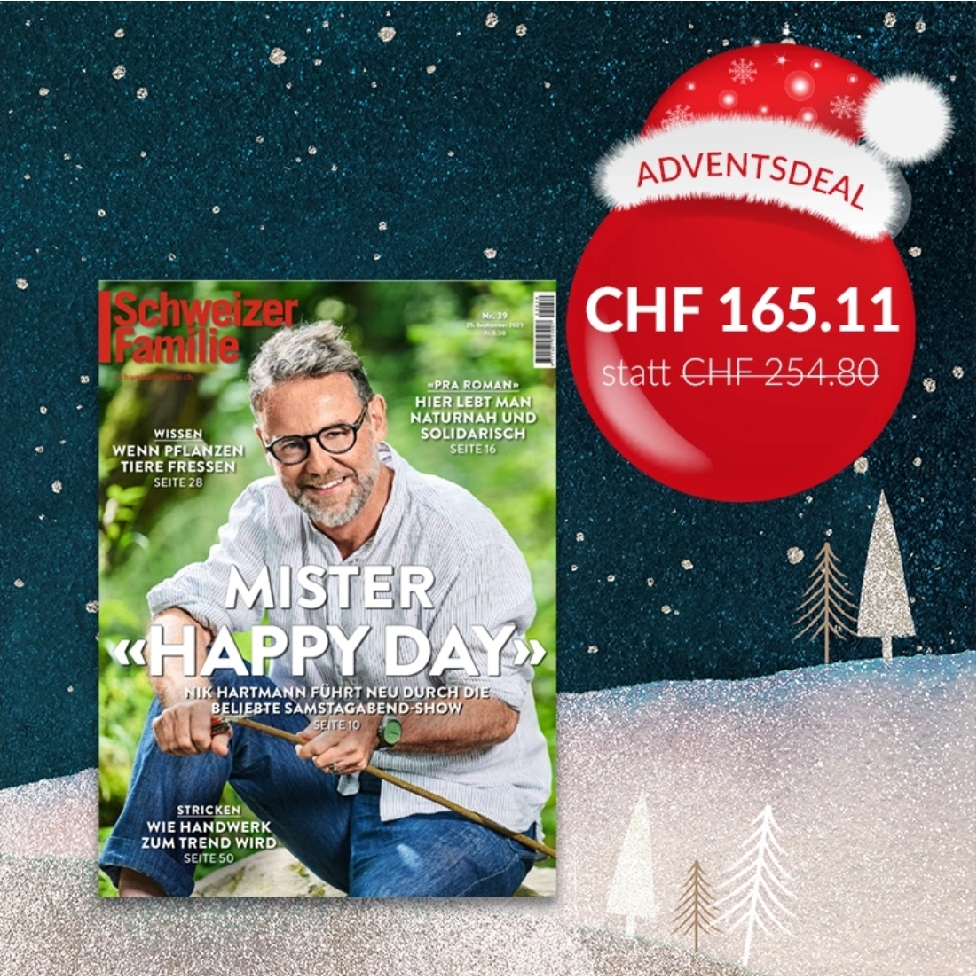 Schweizer Familie - Jahresabo mit 35% Preisnachlass