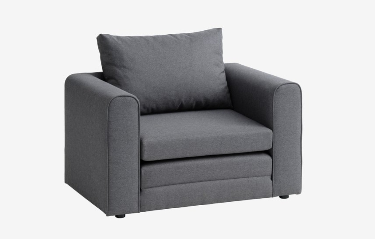 Schlafsessel «SKILLEBEKK» dunkelgrau Stoff / 51% Preisverfall