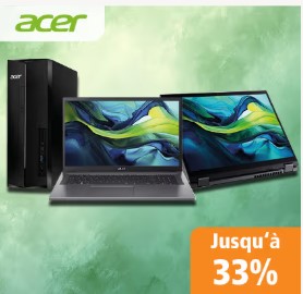 Bis zu 33% Rabatt auf ausgewählte Acer Laptops & Desktop-PCs