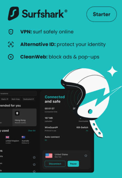 Surfshark VPN für unbegrenzte Geräte 2 Monats Testschlüssel GLOBAL (angemeldete Benutzer)