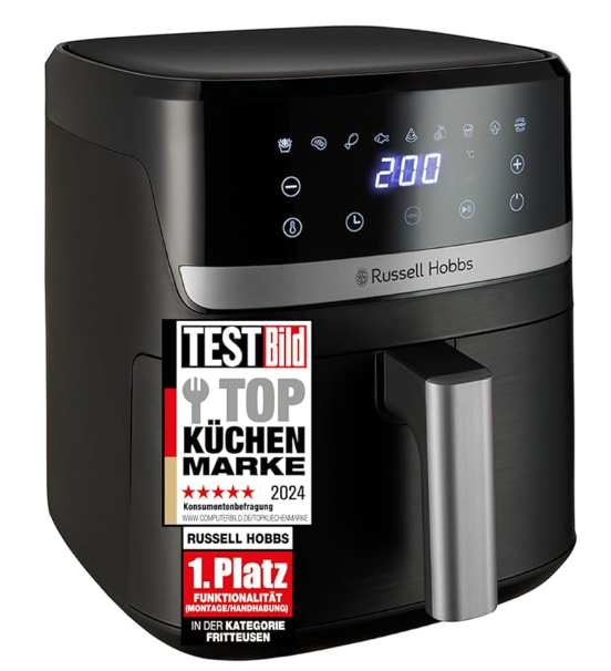 Russell Hobbs Heissluftfritteuse XL (5,5 l, 9 Programme, spülmaschinenfest) bei Amazon in Aktion