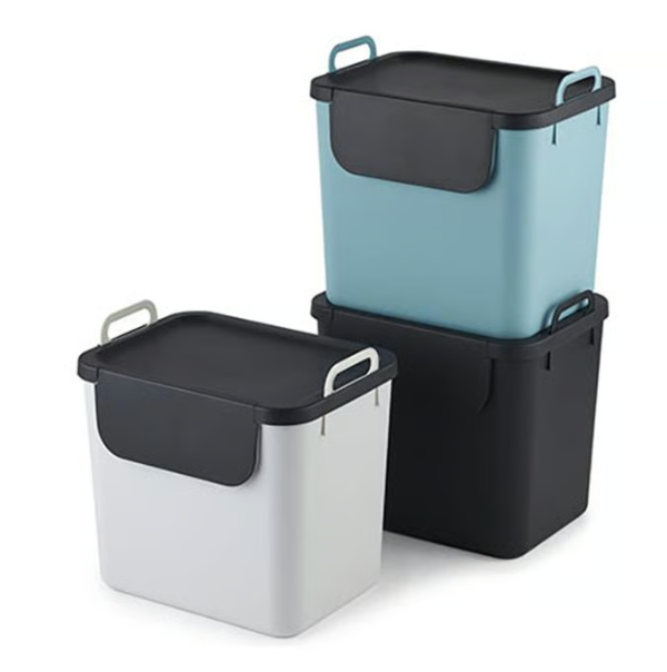 Rotho 3er-Set Recycling-Müllsystem JIVE 30 L, mehrfarbig, bei DeinDeal