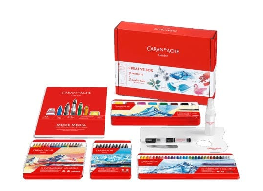 Caran d’Ache Creative Box mit 3 Online-Kursen nur heute bei DeinDeal