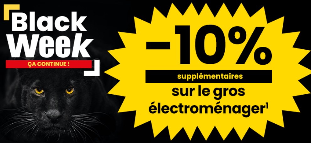 Black Week: -10% Zusatzrabatt auf Haushaltsgeräte bei Conforama!