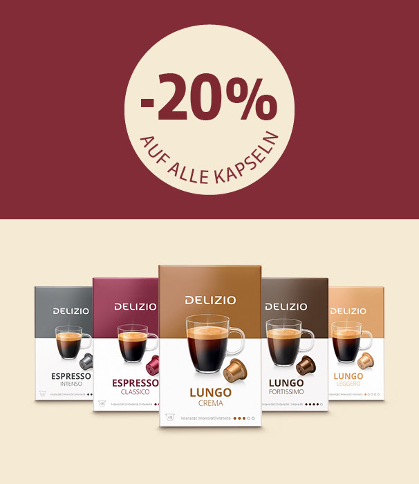 Fust Rabattaktion – 20% Vergünstigung auf alle Delizio Kapseln
