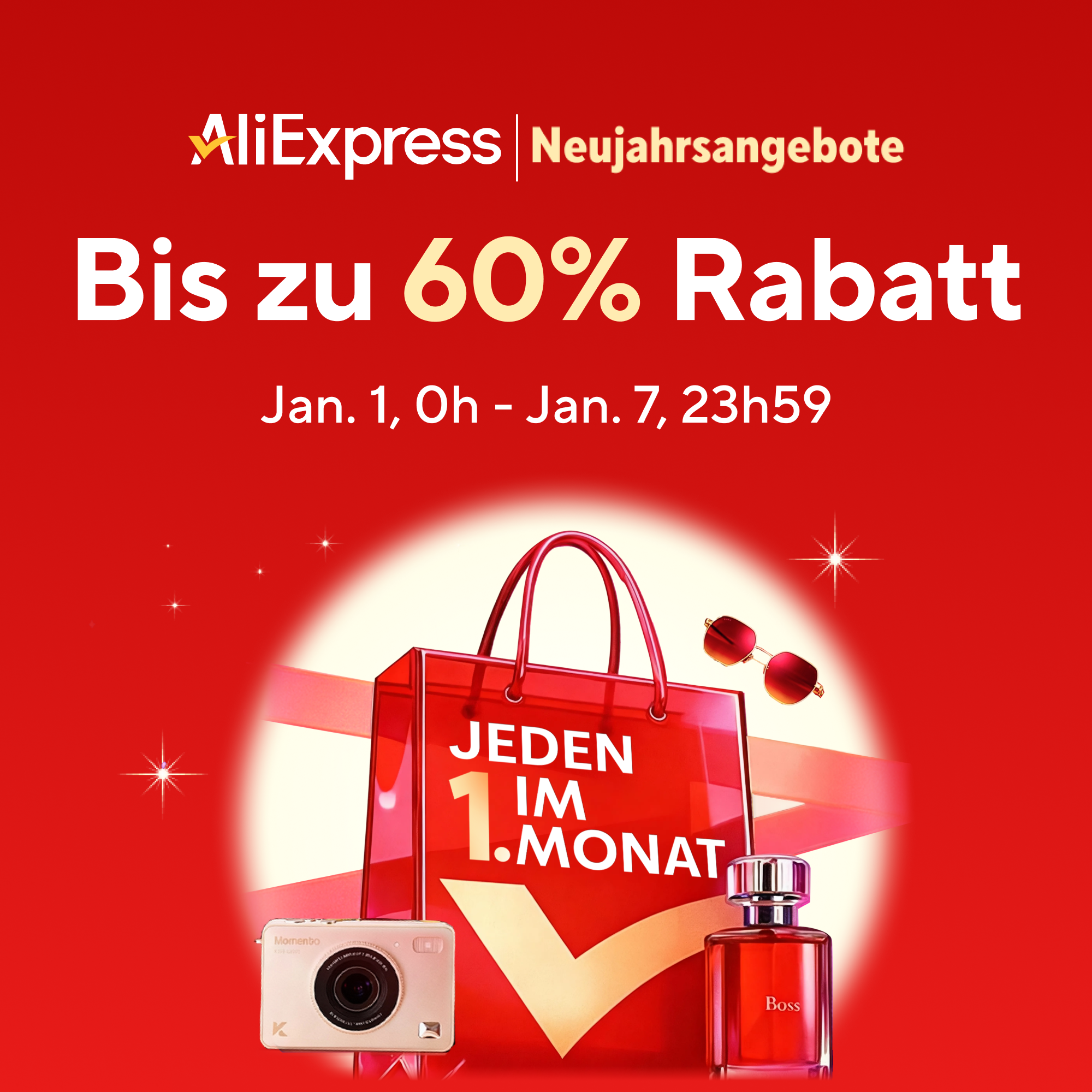 Bis zu 60% Rabatt + Gutscheine bei AliExpress