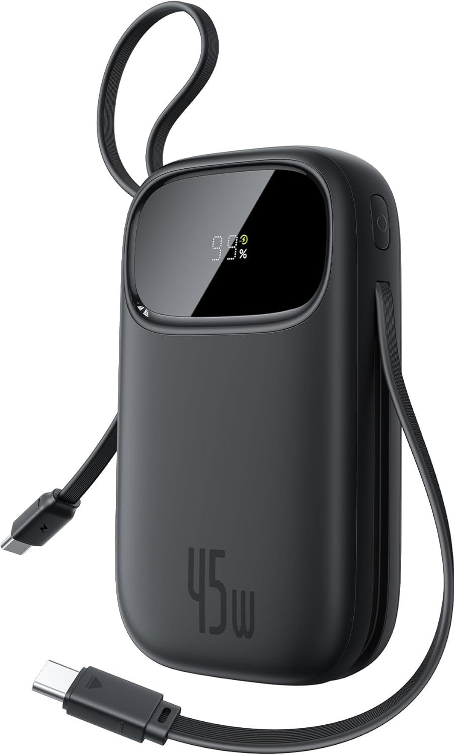 Amazon: QPow3 Powerbank 45W 20000mAh mit 2 integriertem USB-C Kabeln