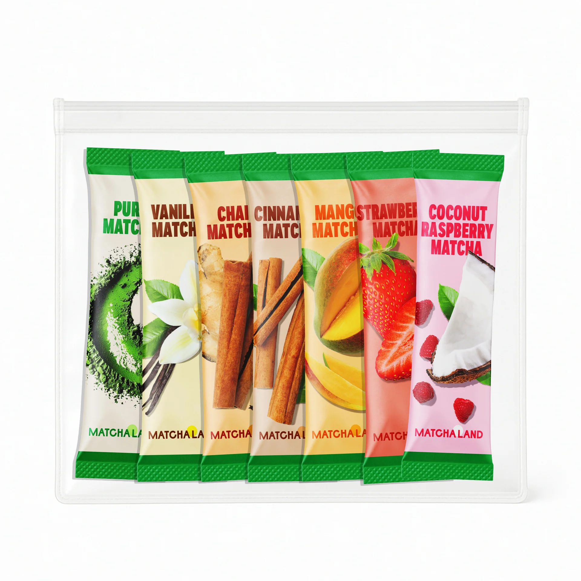 Gratis Matcha Testerset (7 Geschmackssorten)