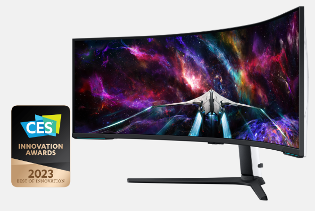 Samsung Odyssey NEO G9 G95NC (57″, DUHD, QD Mini-LED, 240 Hz, 1000 Nits, USB-Hub) bei Brack und Samsung