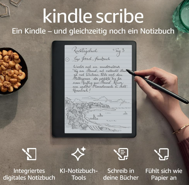 Amazon Kindle Scribe (2022, 16 GB) mit Standard-Eingabestift