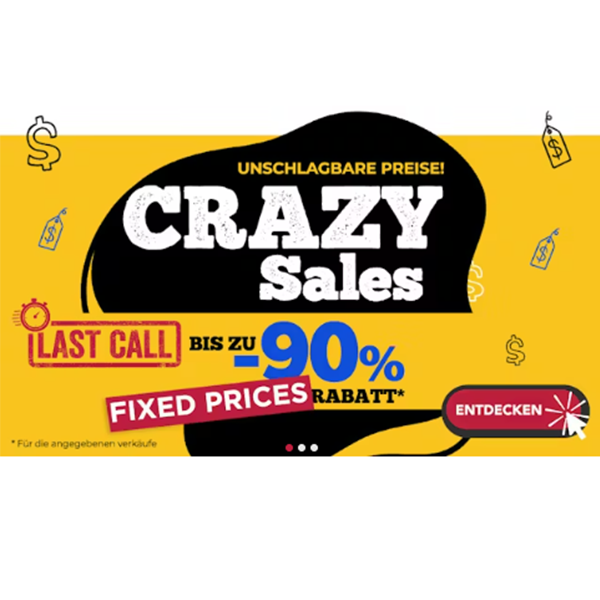 Crazy Sales bei DeinDeal – bis zu 90% Rabatt