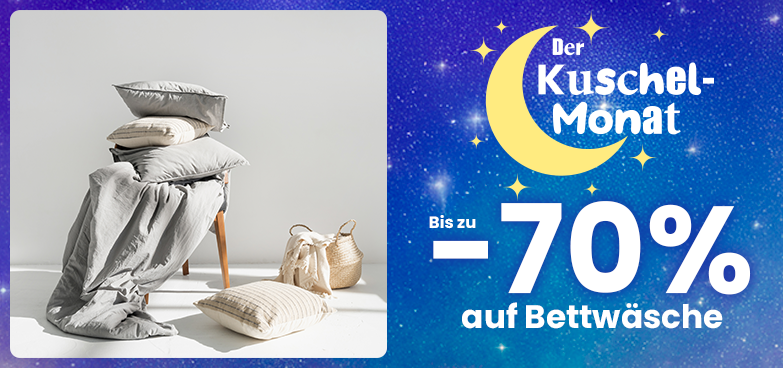 Cuddle Month – Bis zu 70% Rabatt auf Bettwäsche bei Conforama