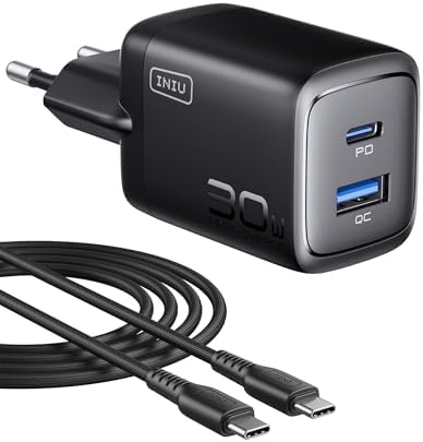 5x INIU 30 W USB-A + USB-C Ladegerät inkl. USB-Kabel
