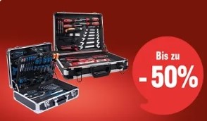 Bis zu 50% Rabatt auf Werkzeugkoffer bei Jumbo