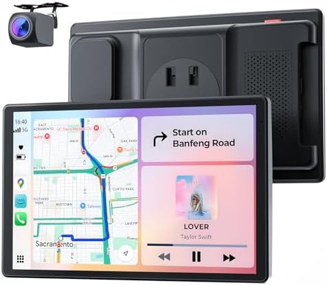 Krunia 8″ Tragbares Carplay HD-Display für Apple CarPlay & Android Auto