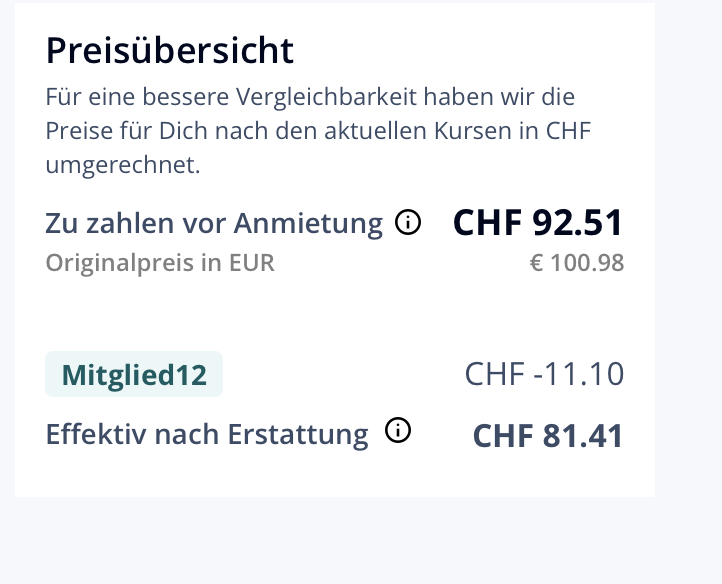 12% Mietwagenrabatt statt nur 10% sichern.