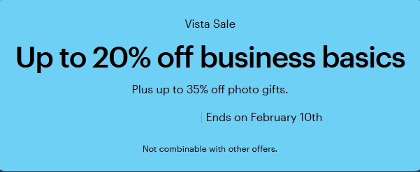 Vistaprint Gutscheincode – 20% Rabatt auf Business Essentials