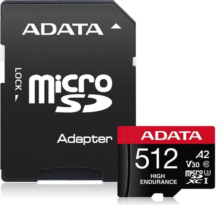 Adata High Endurance (512 GB, microSDXC, U3, UHS-I)