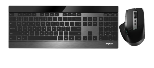 Rapoo kabelloses Tastatur- und Maus-Set 9900M bei Office World in Aktion