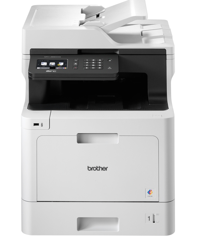 Brother 4-in-1-Farblaser-Multifunktionsdrucker MFC-L8690CDW bei Office World in Aktion