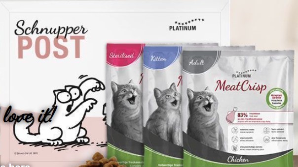 «Platinum Swiss Schnupperposcht»: Kostenlose Trockennahrung für Katzen