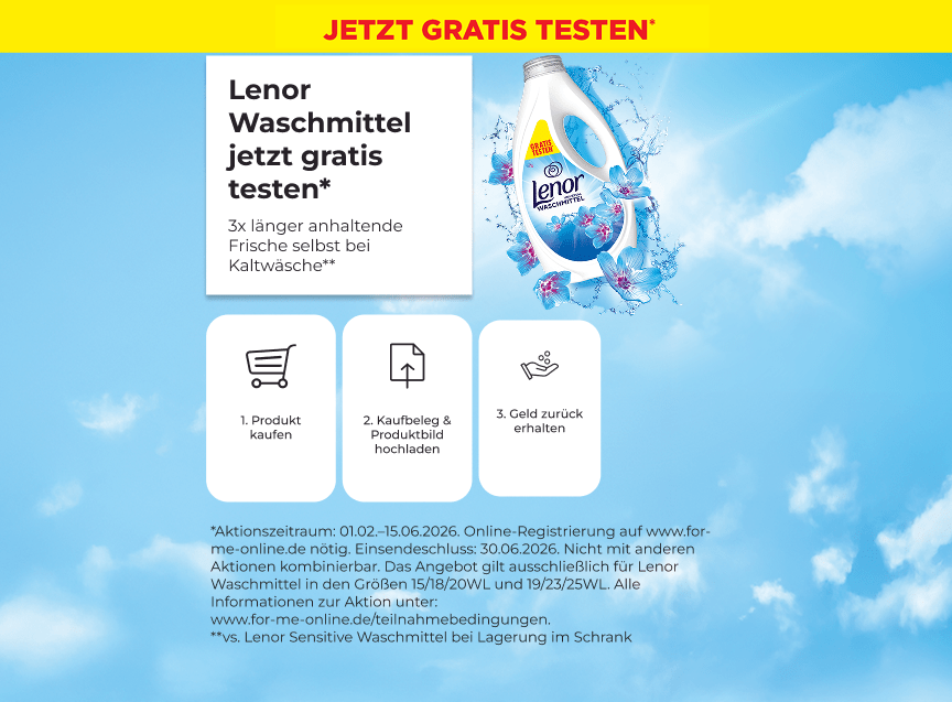 Lenor Waschmittel gratis testen