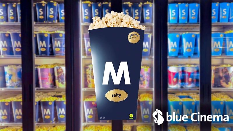 Popcorn Medium 50% – blue Cinema