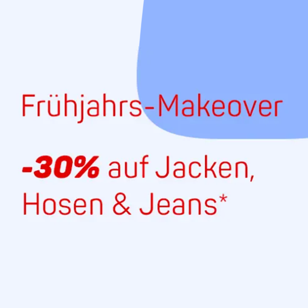 30% Rabatt auf Jacken, Hosen und Jeans bei Ackermann