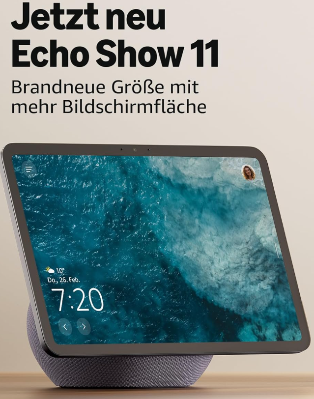 Amazon Echo Show 11″-Display in Full-HD mit 3D-Audio und Alexa bei Amazon