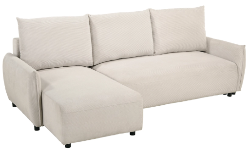Ecksofa ROSA Stoff Beige mit Liegefunktion + Lieferung & Montage bei Conforama