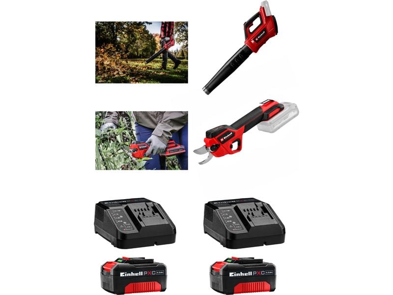 Einhell Akku-Laubbläser, Akku-Astschere 36 V Professional Garden Kit