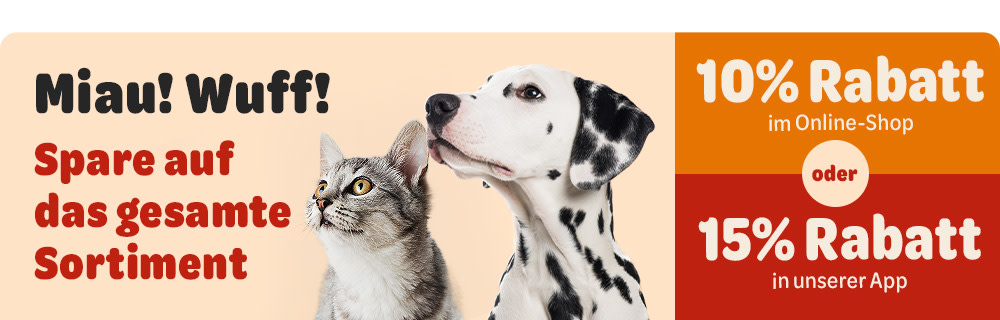 Spare bis zu 15% (App) bei zooplus