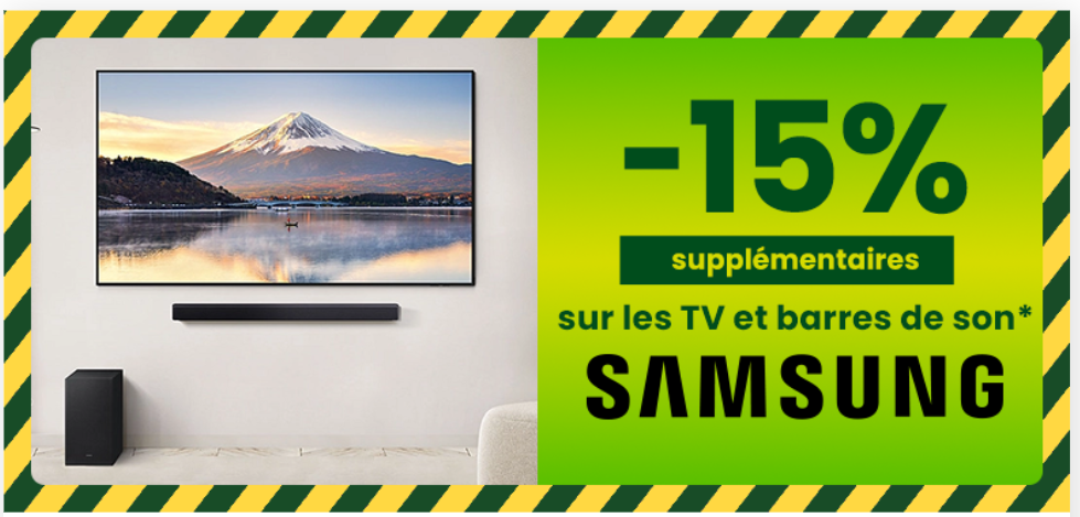 Samsung Promo: -15% zusätzlich auf TVs und Soundbars bei Conforama