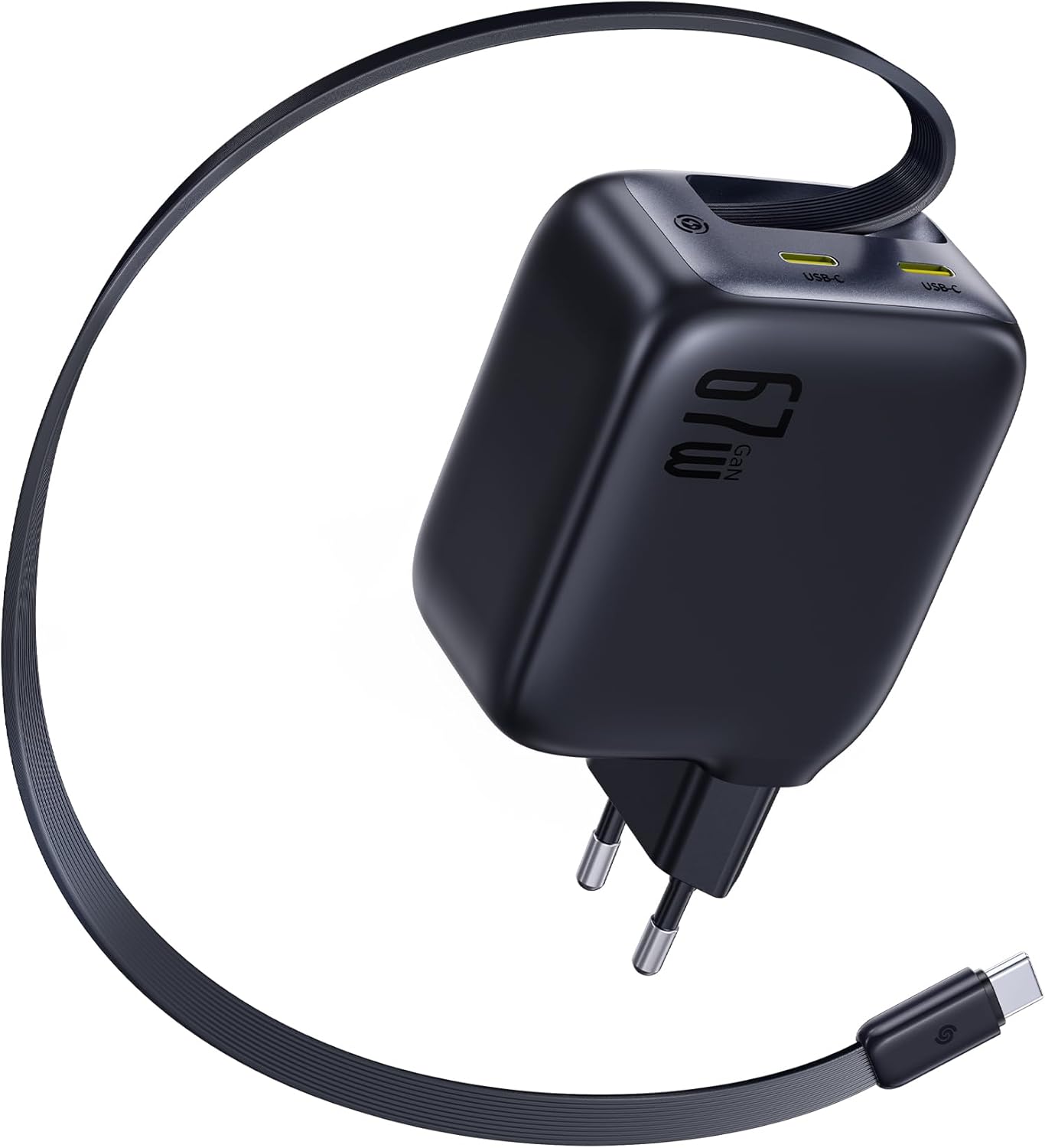 Amazon: Enercore USB-C Ladegerät mit 67W und ausziehbarem Kabel