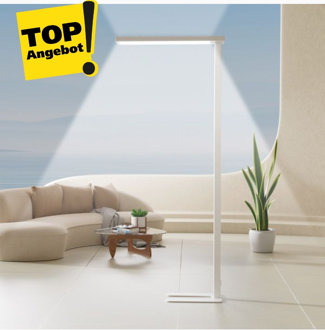 Wellcraft LED-Stehlampe / Unter- u. Oberlicht / 4000K / Bewegungsmelder