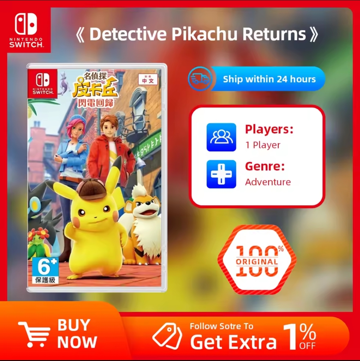 Detective Pikachu Returns – Nintendo Switch / physische Cartridge / DE-Texte